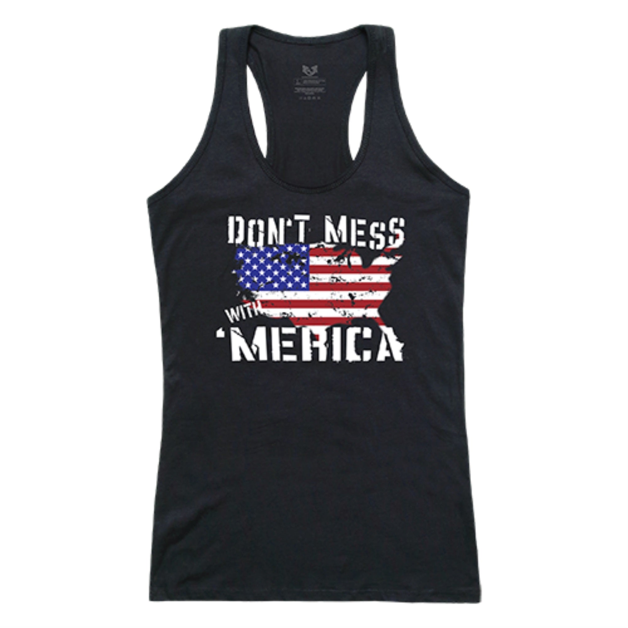 Graphic Tank, Dt Mess with Am, Black, S