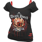 Spiral - 5Fdp - Assassin - 2in1 Red Ripped Top Black - S
