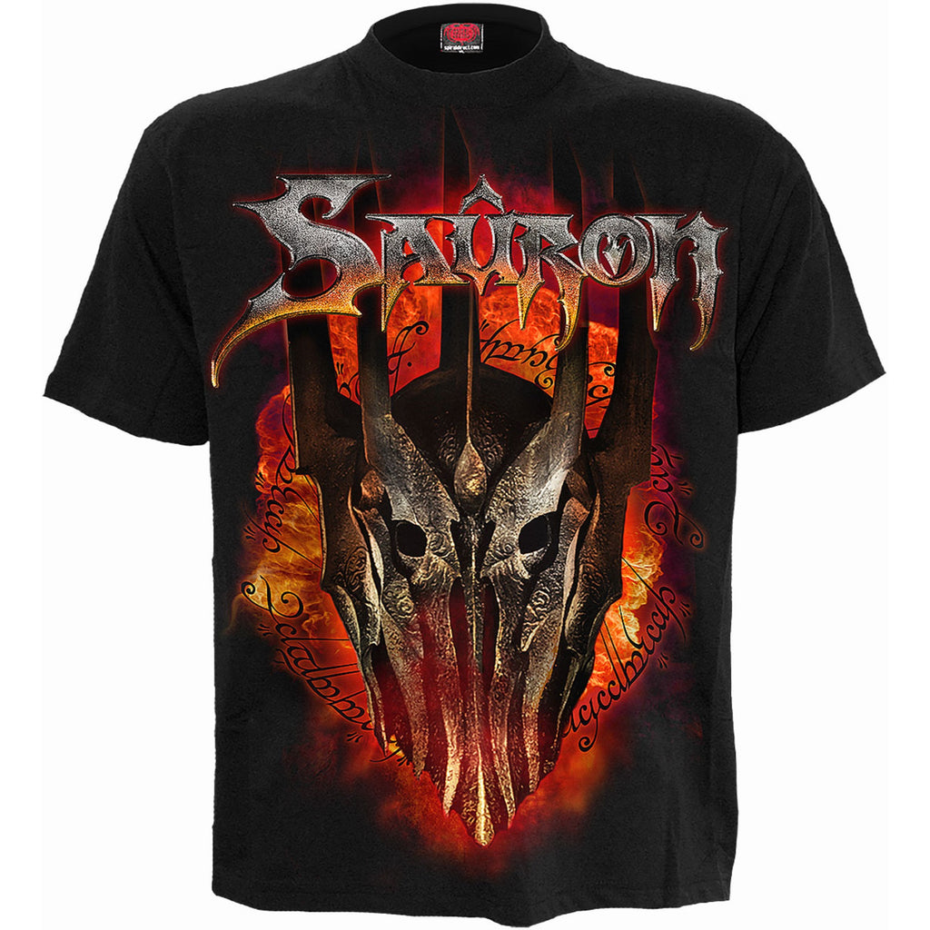 WB Studio - LOTR - SAURON - METAL TEE - Front Print T-Shirt Black - S