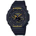 G-Shock  Caution Yellow Series Analog-Digital Connected Solar Black Resin Strap Watch | GAB2100CY-1A