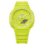 G-Shock  Analog-Digital Carbon Core Guard Tone-on-Tone Volt Yellow Resin Strap Watch - GA2100-9A9