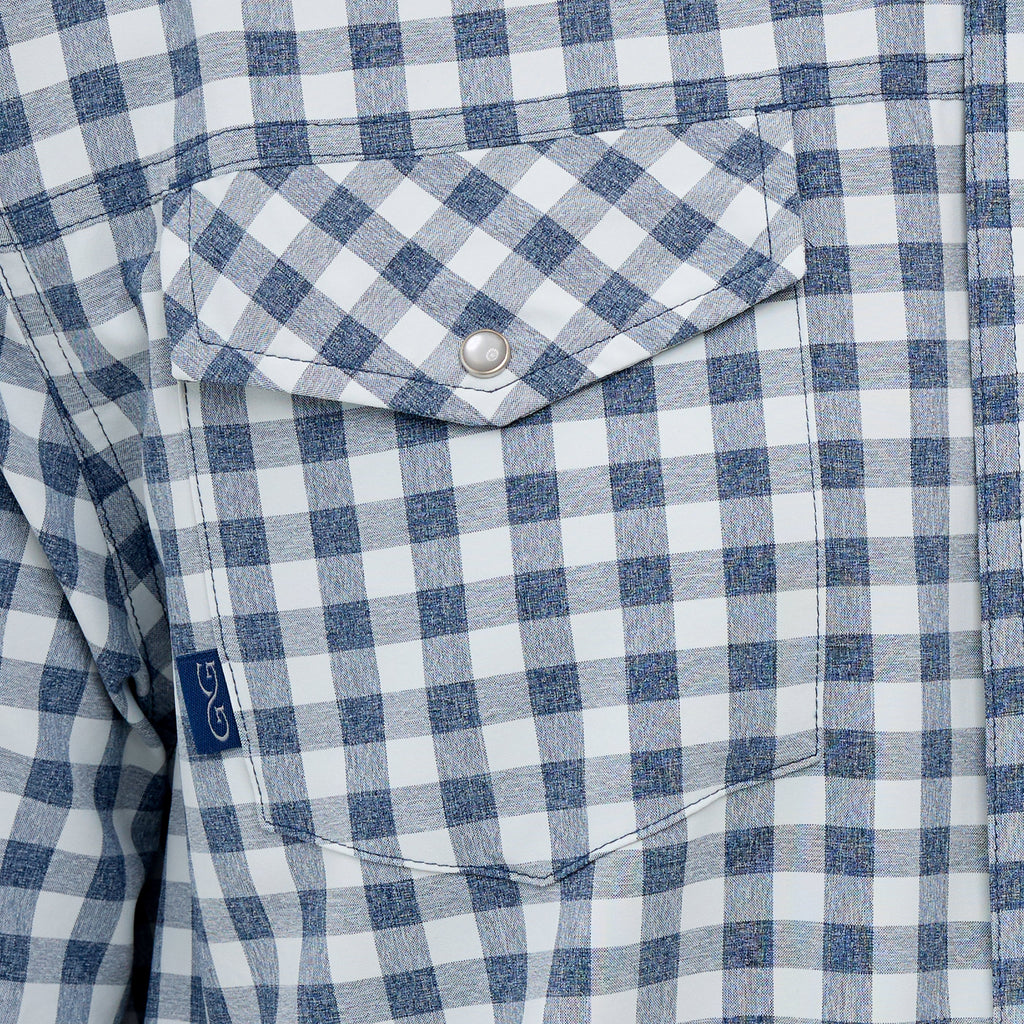 Deep Water Pearl Snap Shirt