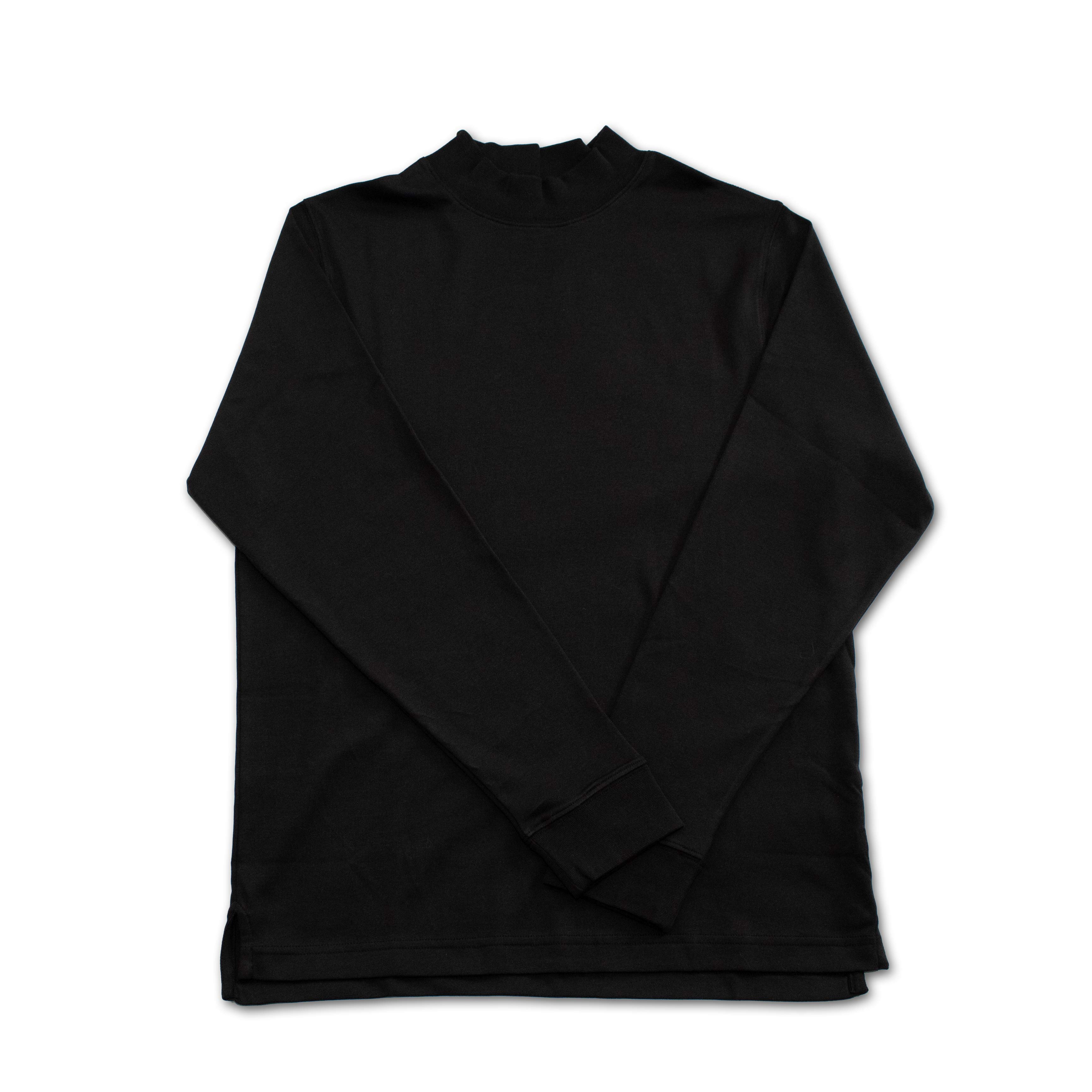 100% Pima Cotton Mock Neck Long Sleeve Shirt