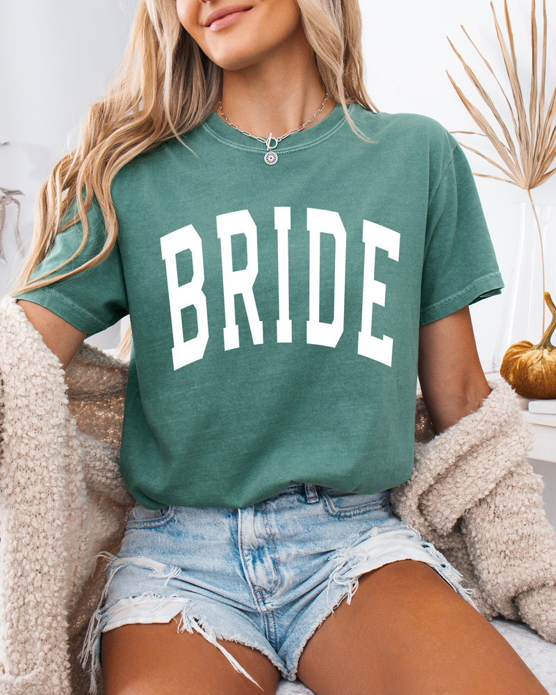 Bride Mrs Honeymoon Comfort Colors Garment Dyed T Shirt