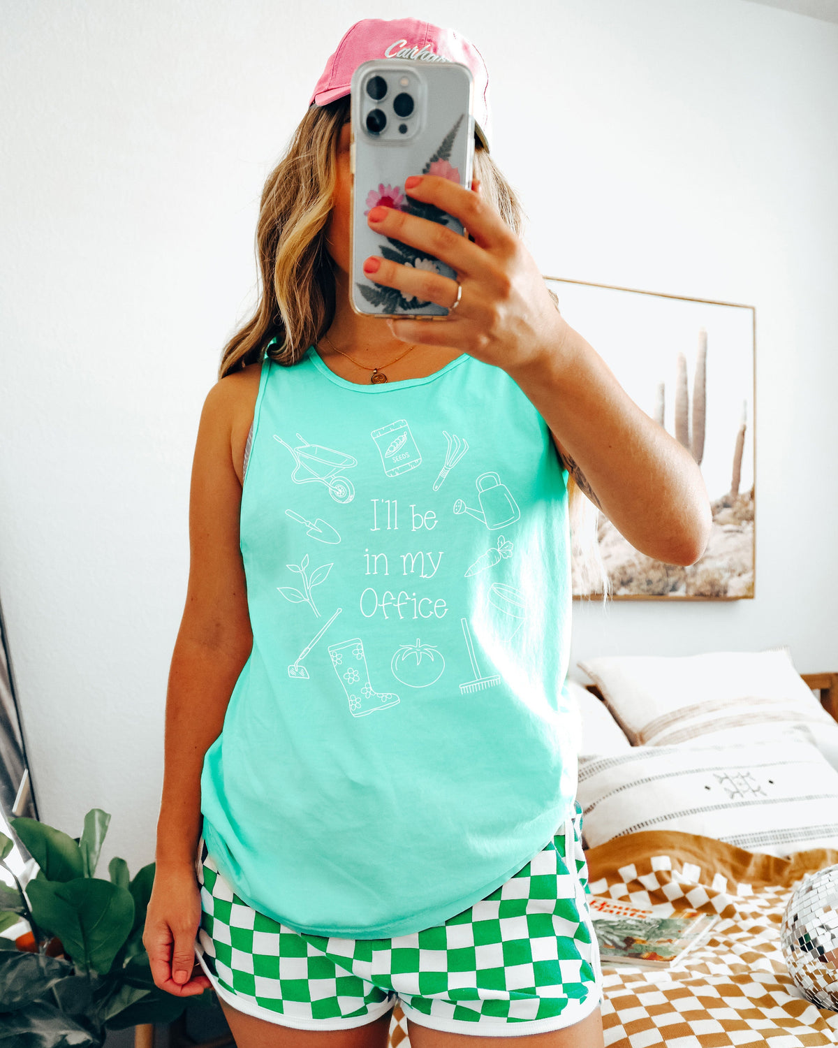I’ll Be in My Office Gardening Comfort Colors Tank Top – Plant Nature Garden Lover Graphic