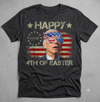 250th Anniversary Funny Joe Biden 4th of July T-Shirt – Happy 4th Of Easter Retro US Flag Unisex Graphic Tee