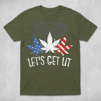 Star-Spangled Stoner 4th of July T-Shirt – Funny Weed Leaf Patriotic Independence Day Graphic Tee