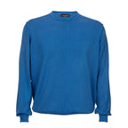 100% Cotton Crew with Blue Contrast Stitching