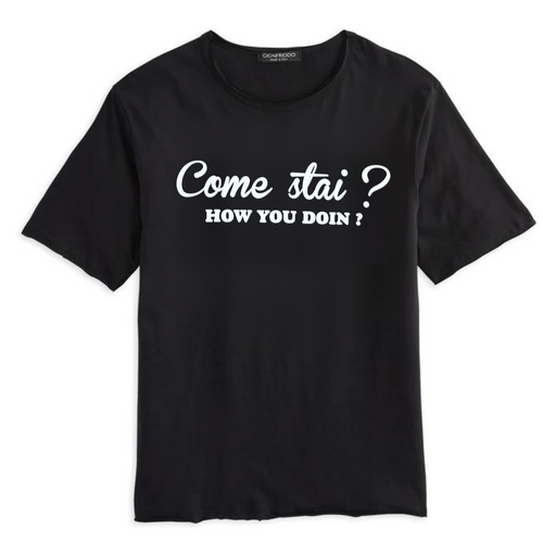 "Come Stai?" Short Sleeve Roll Neck T