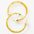 Hoops - Gold Glitter