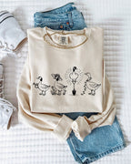 Goose Gardening Plant Lady Comfort Colors Garment-Dyed Sweatshirt – Floral Nature Graphic
