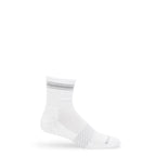 White/Grey Quarter Crew Women's Socks