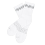 White/Grey Quarter Crew Women's Socks