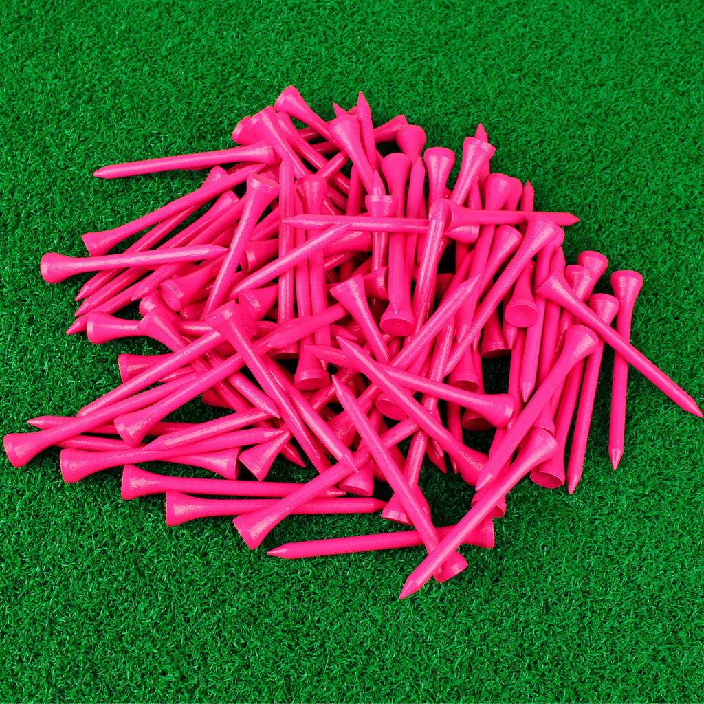 CRESTGOLF 70MM Bamboo Golf Tee 2-3/4 Inch Golf Supplies Accessories Pack of 100pcs