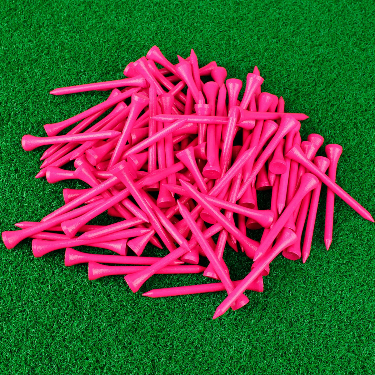 CRESTGOLF 70MM Bamboo Golf Tee 2-3/4 Inch Golf Supplies Accessories Pack of 100pcs