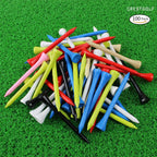 CRESTGOLF 70MM Bamboo Golf Tee 2-3/4 Inch Golf Supplies Accessories Pack of 100pcs