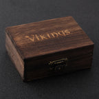 Stainless Steel Nordic Viking Norse Dragon Bracelet Men Wristband Cuff Bracelets with Viking Wooden Box