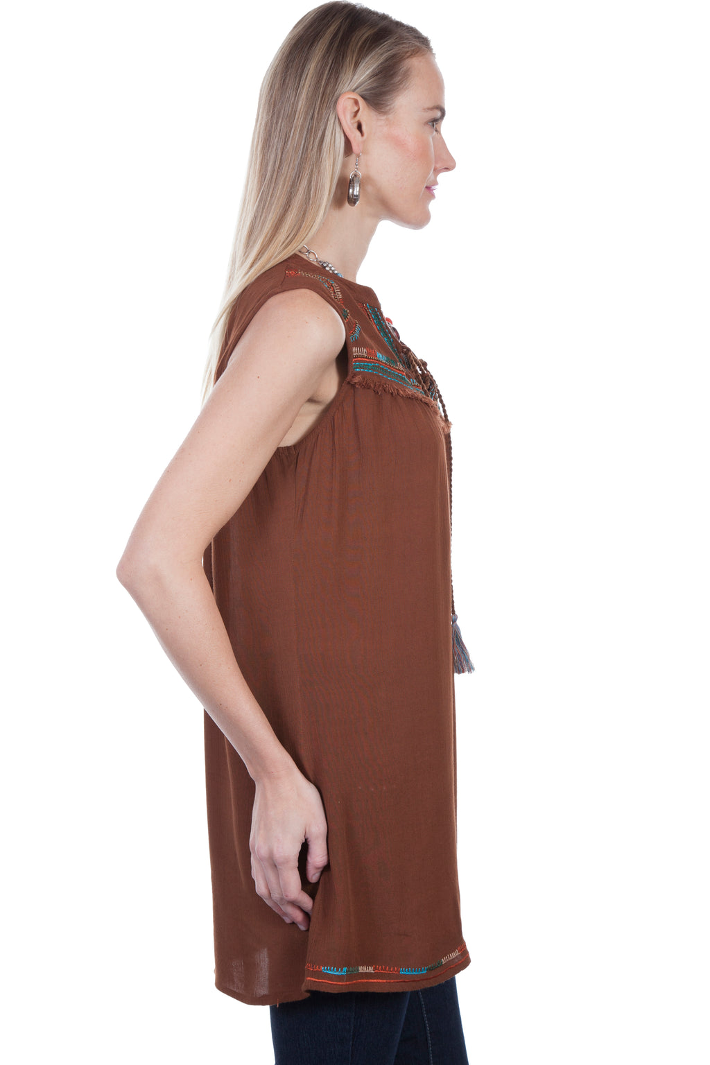 S/L TIE FRONT TUNIC