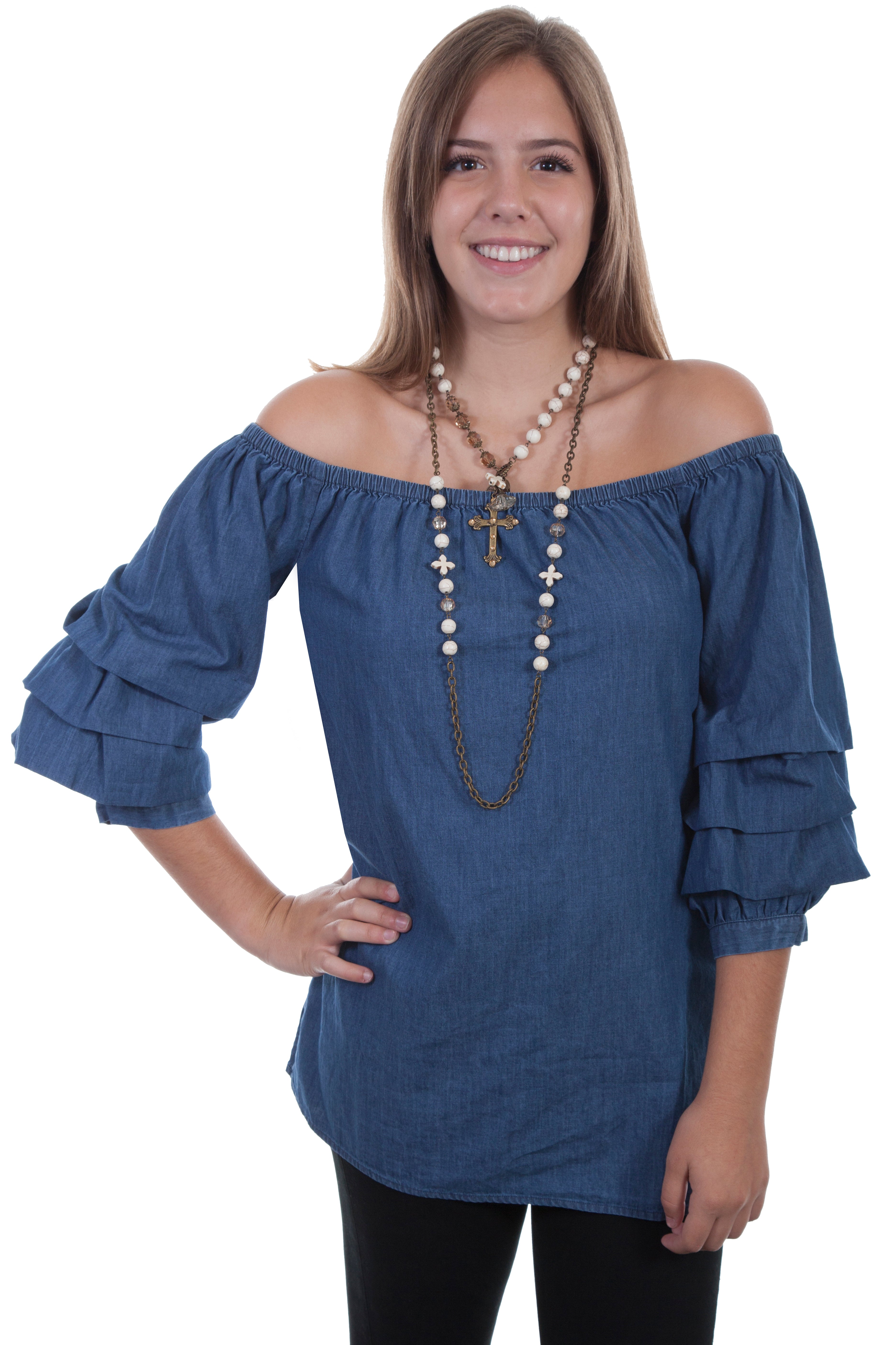 CABBAGE SLEEVE BLOUSE