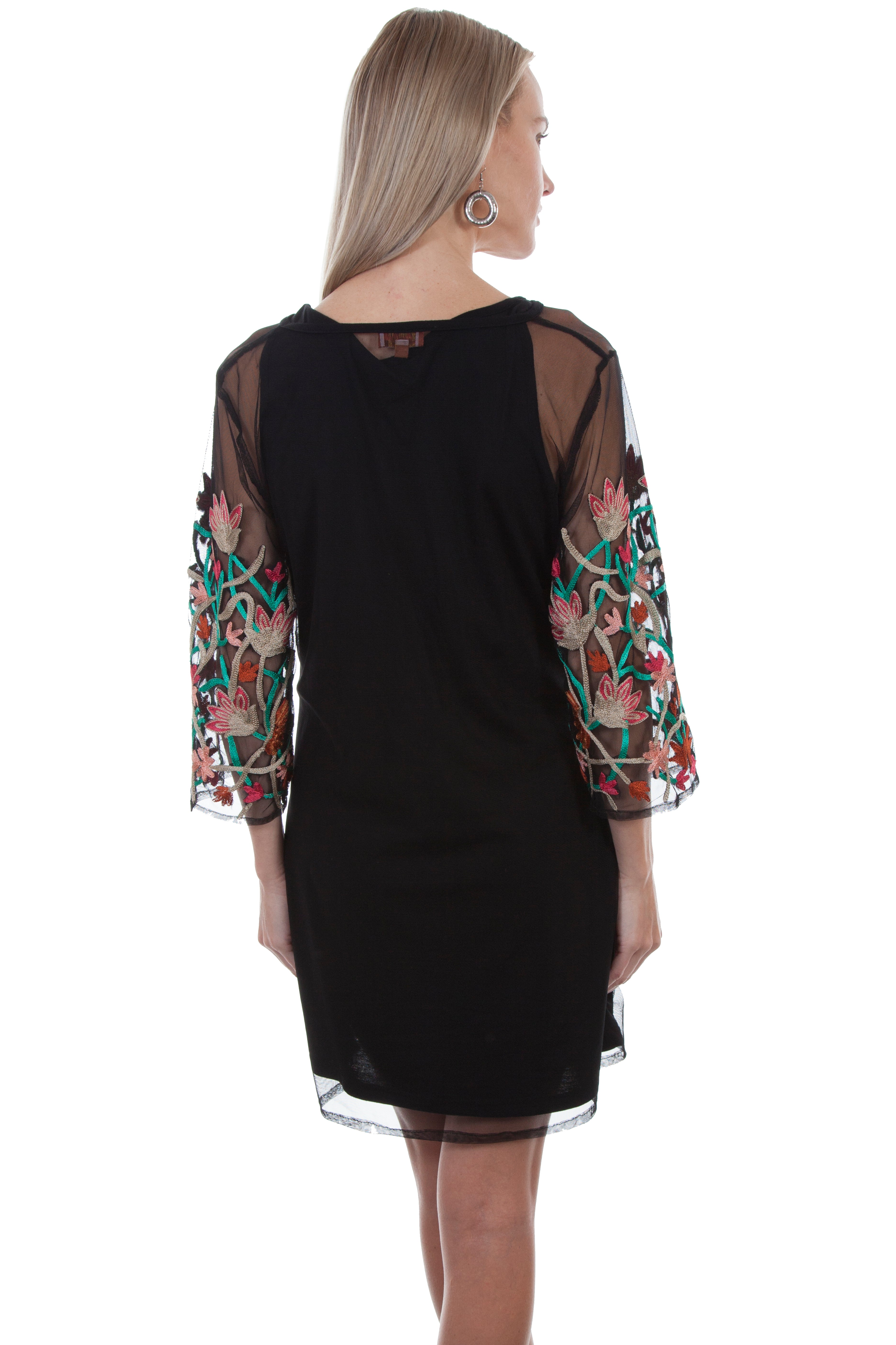 2 PC MESH EMB. DRESS W/TANK LINER