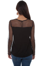 SWISS DOT TOP W/SWEETHEART NECKLINE