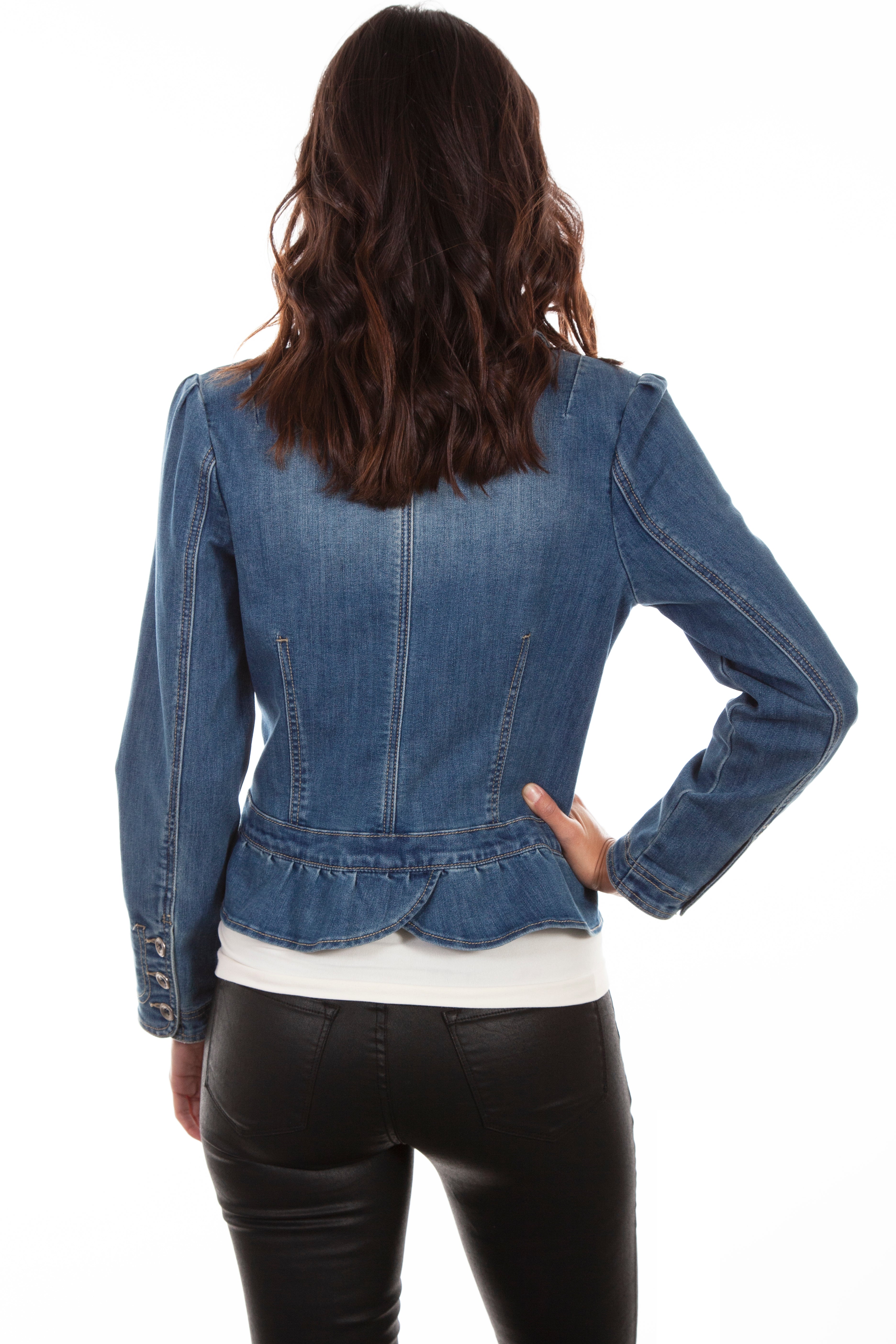 PEPLUM DENIM JACKET