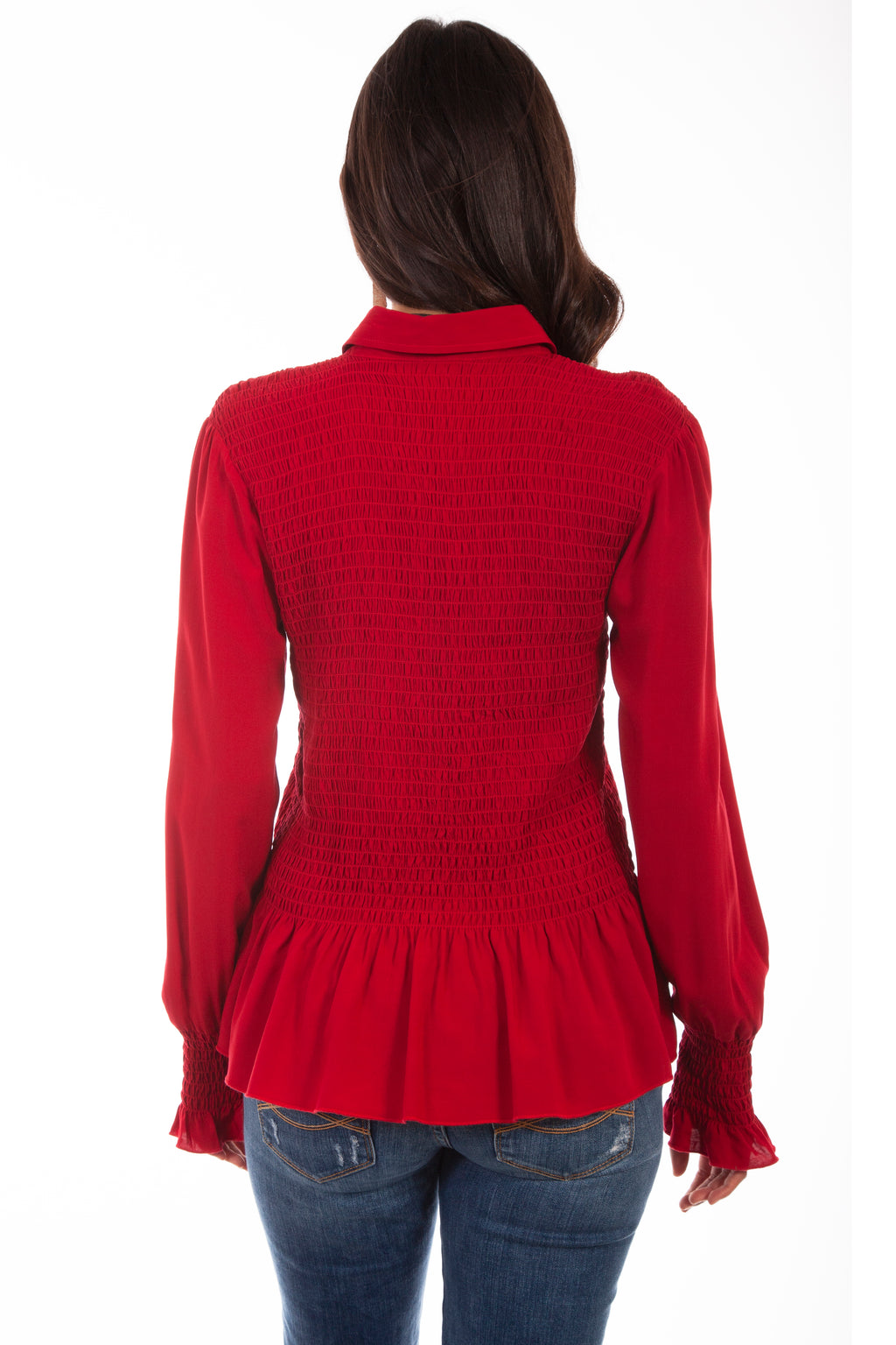 PEPLUM SHIRT SMOCK BODICE & CUFFS