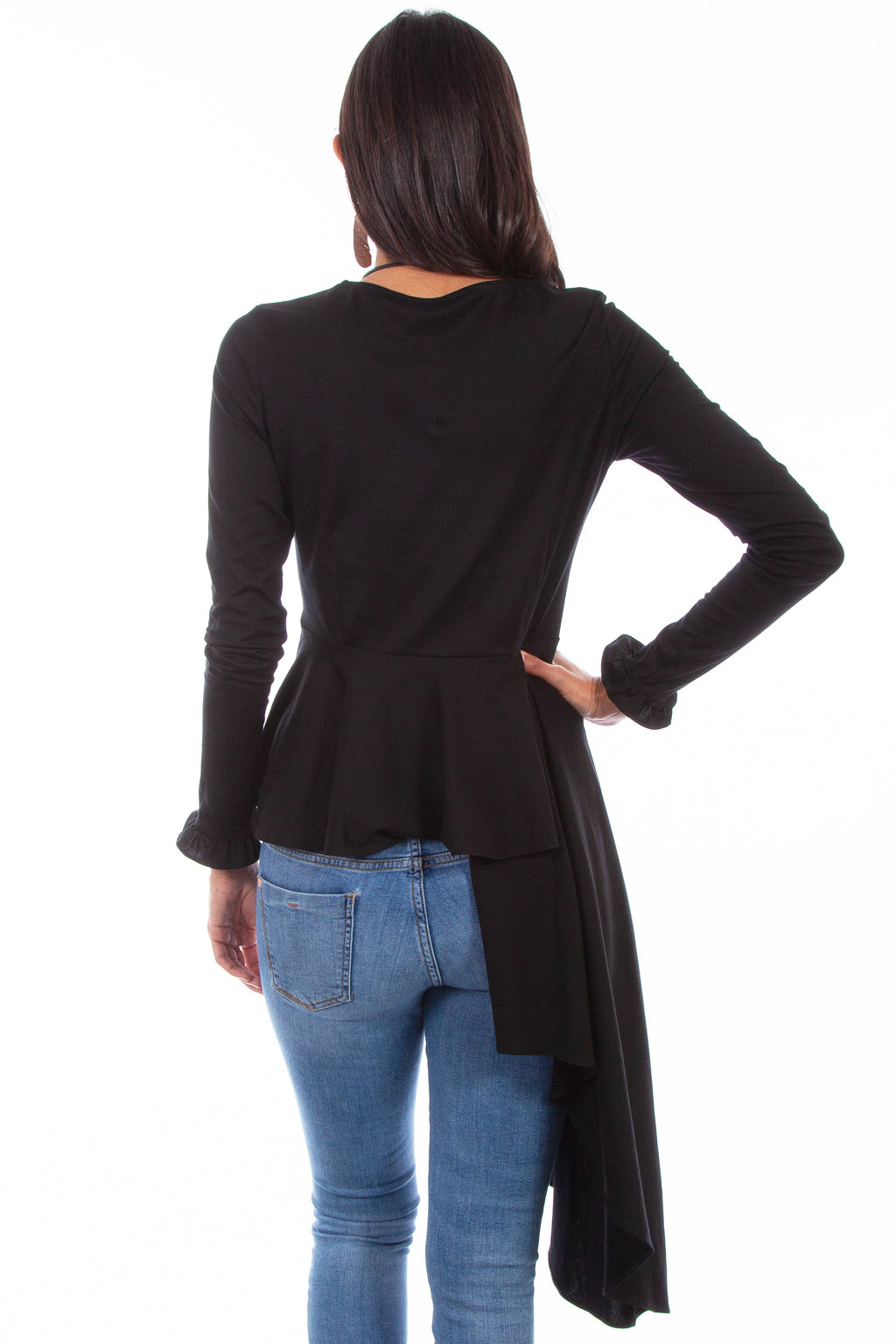 TOP W/ASYMETRICAL PEPLUM