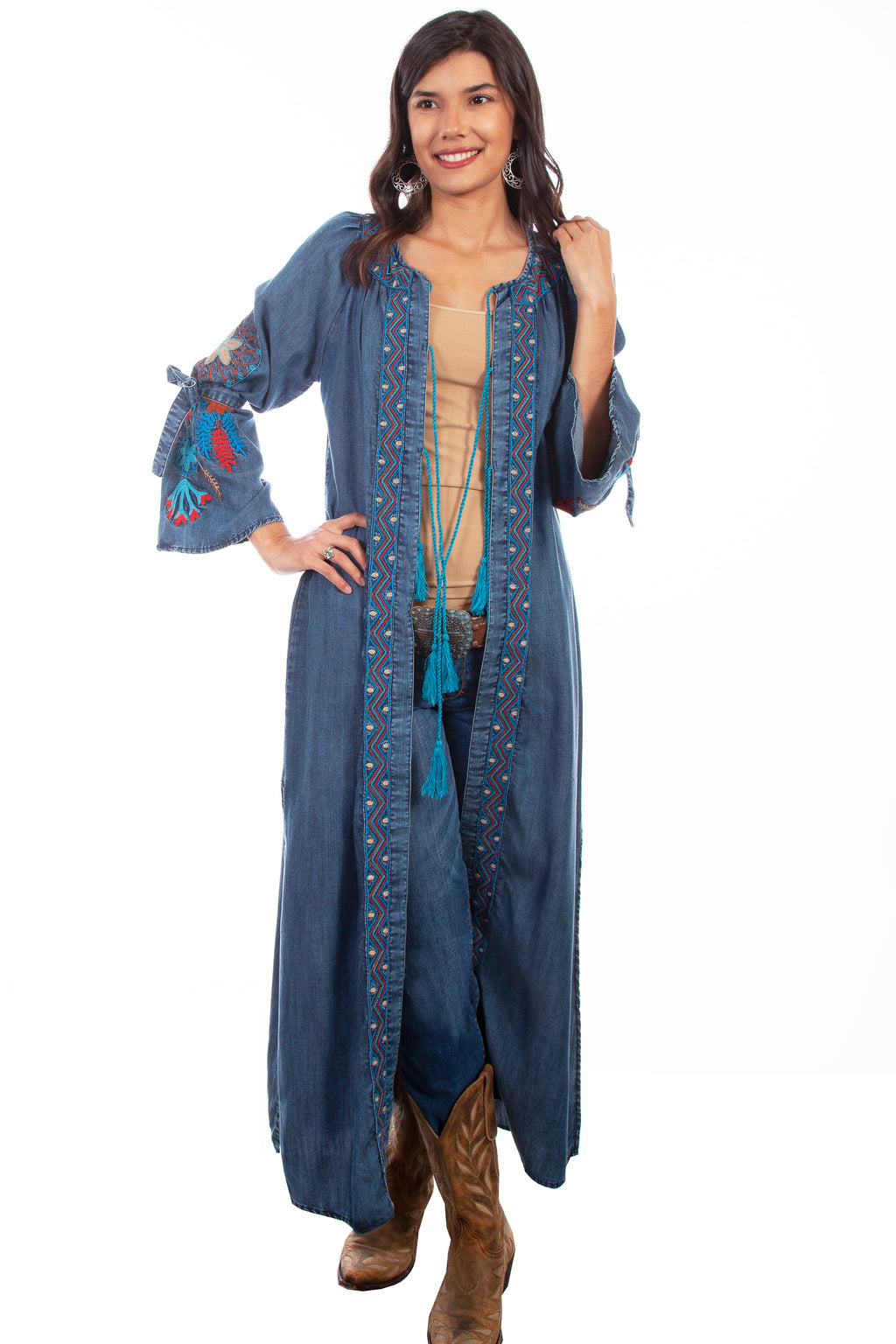 DREAM CATCHER EMB DENIM DUSTER