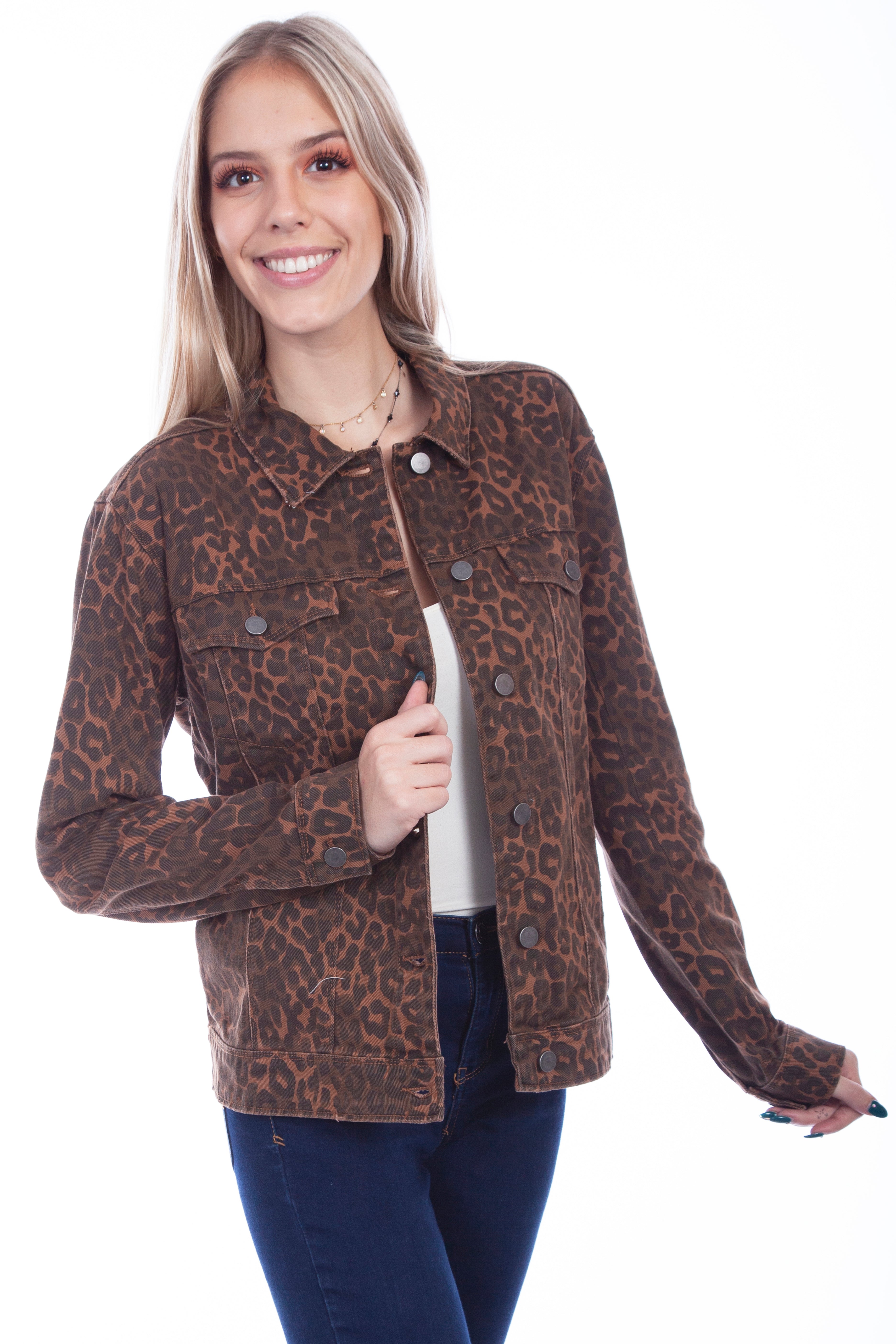 LEOPARD DENIM JACKET