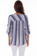 TIE FRONT TOP W/PUFF PRINT