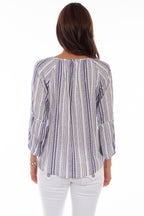 3/4 SLEEVE PEASANT TOP
