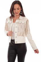 FRINGE JACKET W/EMB. CROCHET