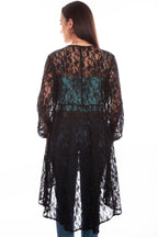 LACE OVERLAY DUSTER W/EMB BUST