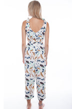 GAUCHO LENGTH JUMPSUIT FEATHERS ARRO