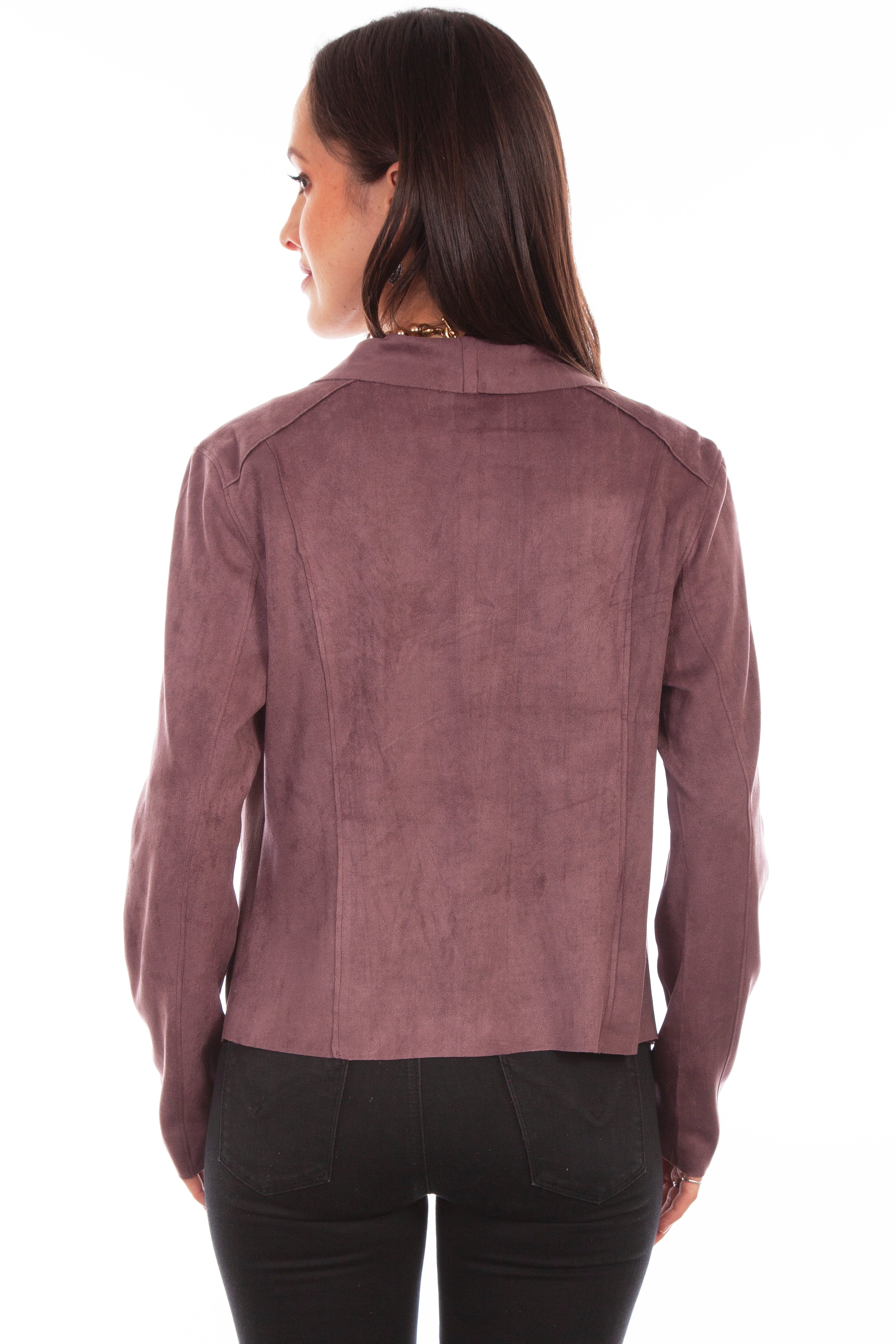 ZIP DRAPE CROSS OVER JACKET