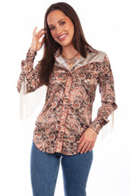 PAISLEY BLOUSE W/FRINGE