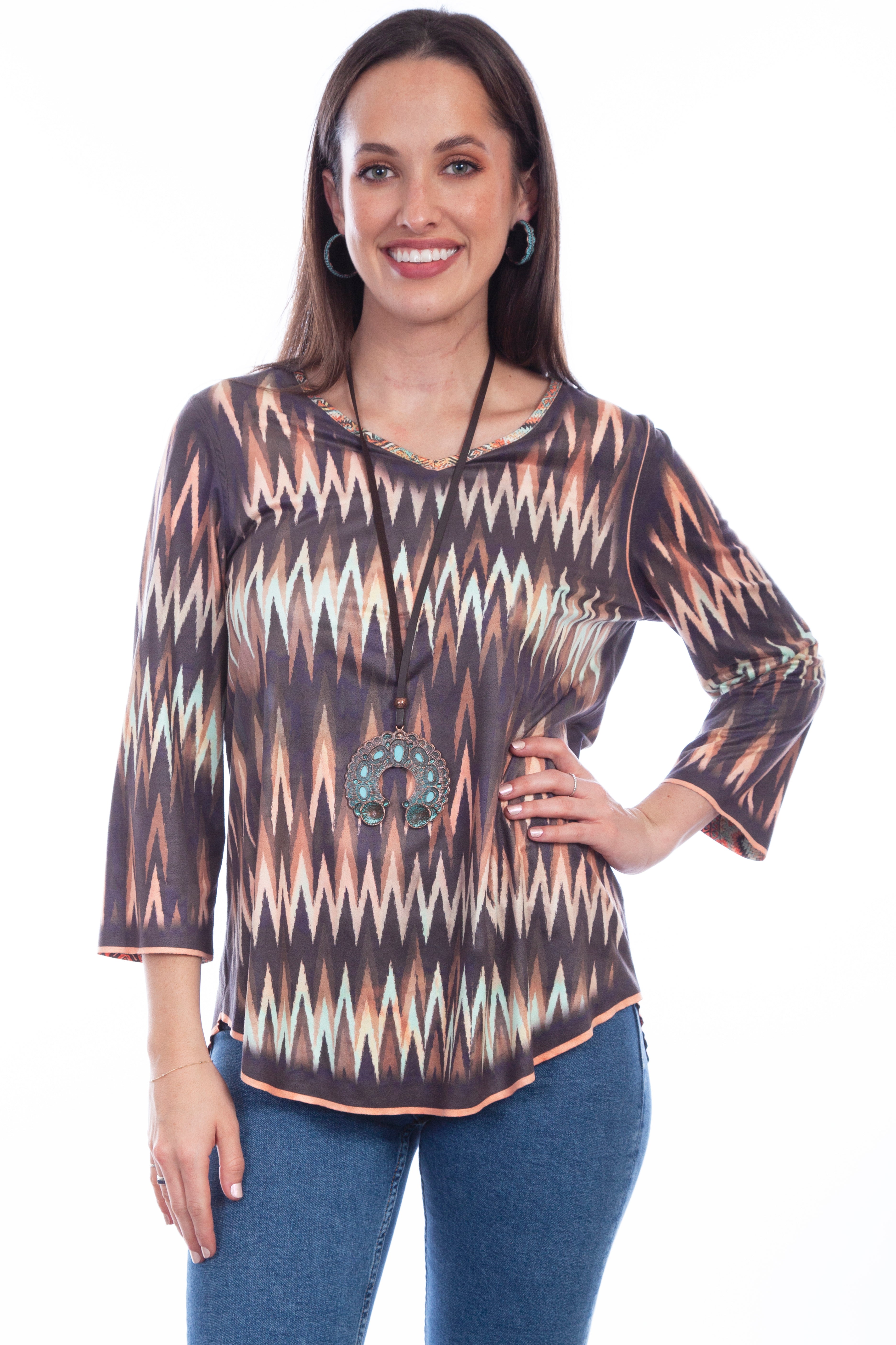 MICROFIBER PRINT REVERSIBLE TOP