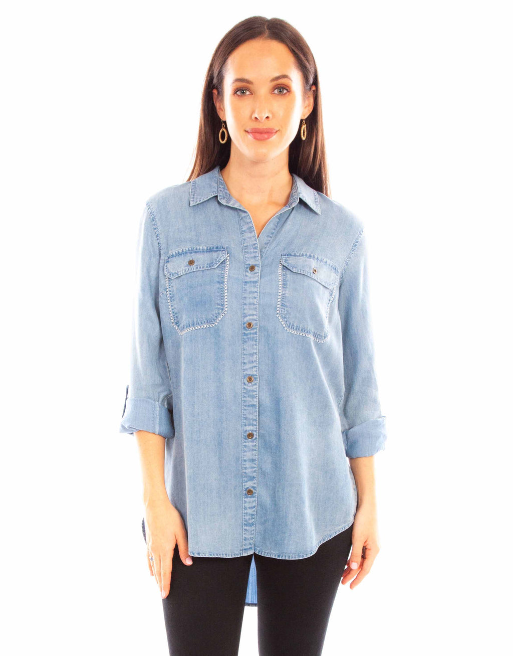 X STITCH TOP W/LACE UP BACK