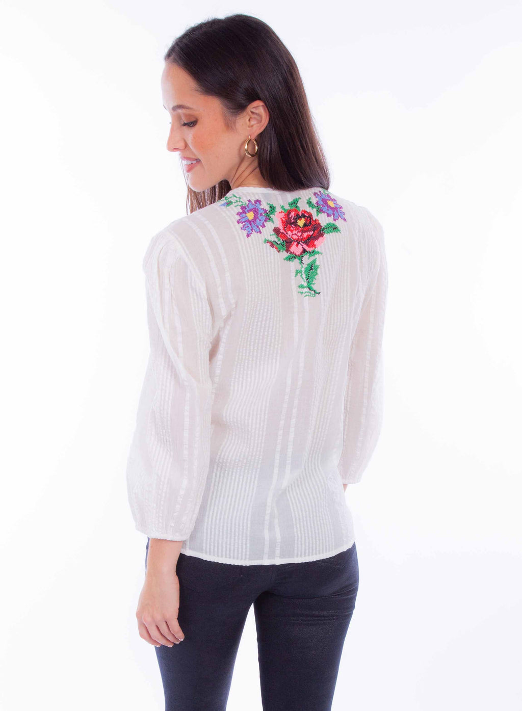 L/S EMB. BLOUSE