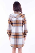 PLAID FLANNEL SHIRT-DRESS