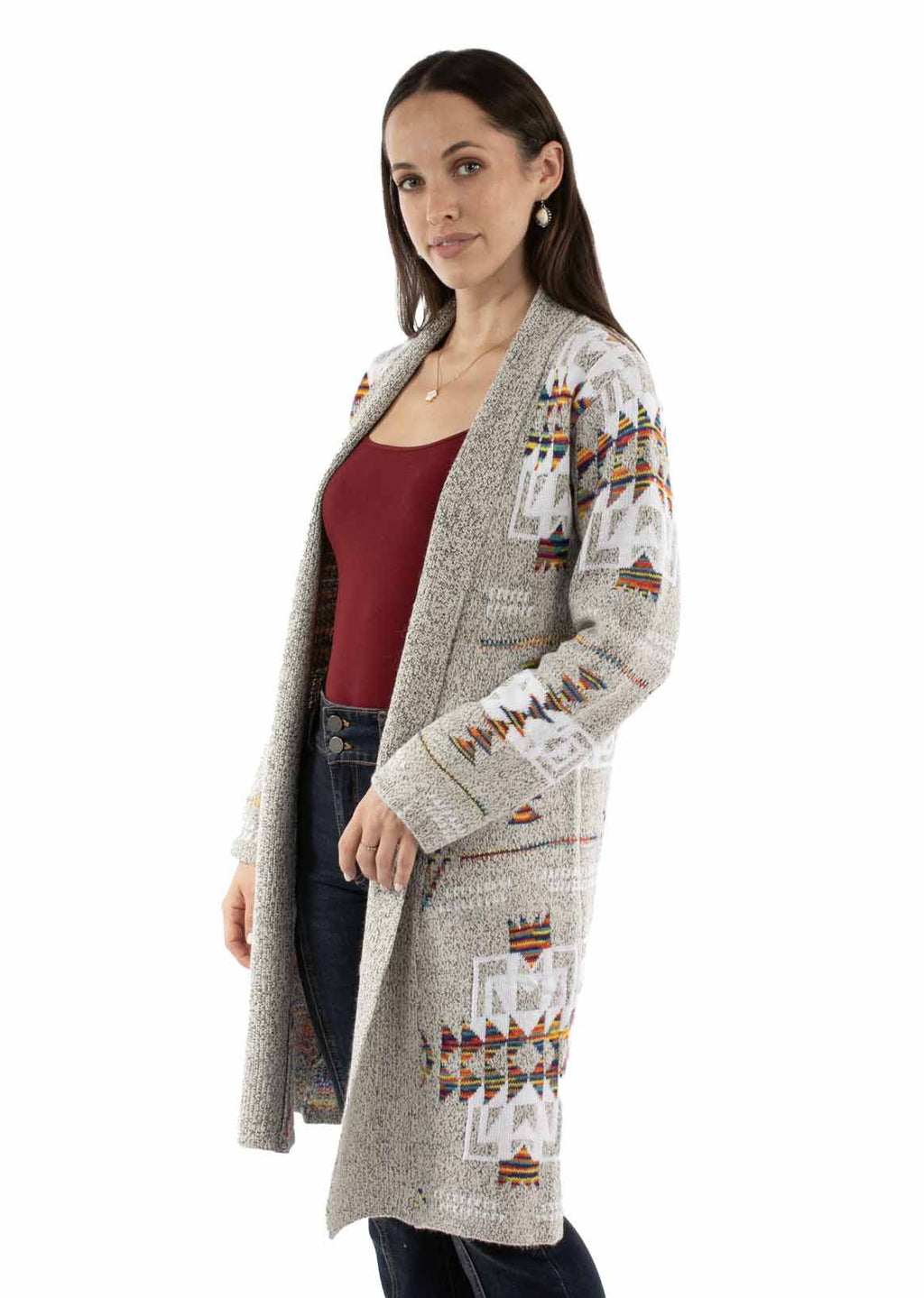 OPEN FRONT DUSTER CARDIGAN