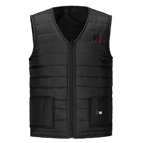 Heat Jacket Vest 3 Heating Gear Adjustable USB Heated Vest Warm Heat Coat Vest w/ 5 Heating Pads For Men Women Winter Outdoor Ac