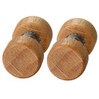 Boniskiss Men Earrings Stud 8/10mm/12mm Wood Dumbbell Barbell Earrings Double Sided Women Earring Body Piercing Boucle D'oreille