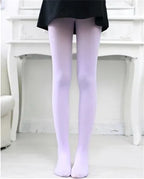 Girls Ballet Dance Pantyhose Children A Thin Section Fashion Velvet Tights Baby Solid Black White Stockings For 0-15Y Kids CN