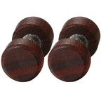 Boniskiss Men Earrings Stud 8/10mm/12mm Wood Dumbbell Barbell Earrings Double Sided Women Earring Body Piercing Boucle D'oreille