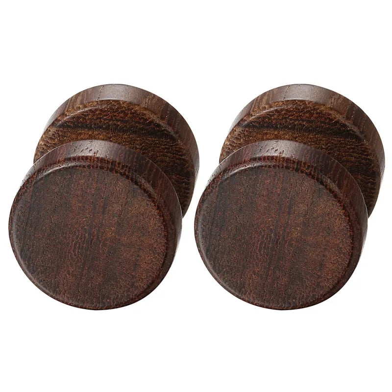 Boniskiss Men Earrings Stud 8/10mm/12mm Wood Dumbbell Barbell Earrings Double Sided Women Earring Body Piercing Boucle D'oreille