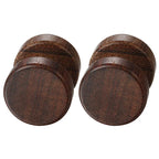 Boniskiss Men Earrings Stud 8/10mm/12mm Wood Dumbbell Barbell Earrings Double Sided Women Earring Body Piercing Boucle D'oreille