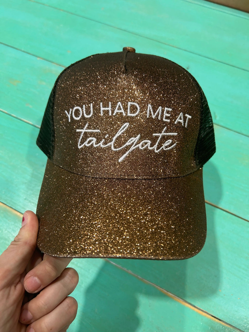 Had me at Tailgate Glitter Cap