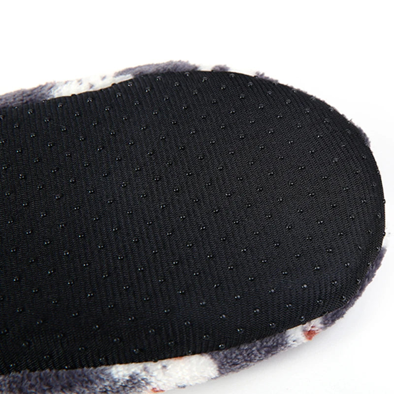 Mntrerm Warm At Home Woman Slippers Cotton Shoes Plush Female Floor Shoes Non-slip Indoor Bow Tie Dots Shoes Woman Home Slipper